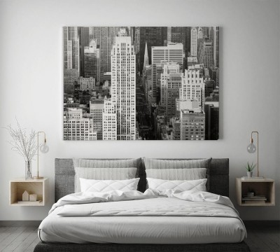 Obrazy do salonu Czarno-biały widok na Nowy Jork