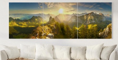 Obraz na płótnie Jesienna panorama Szwajcarskich gór