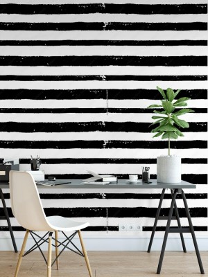 Tapeta Czarno-biały wzór w paski
