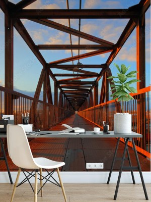 Fototapeta Stalowy most dla ludzi