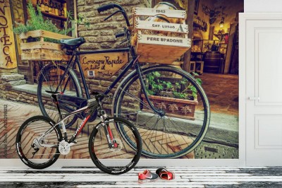 Fototapeta Aleja w starym miasteczku Toskanii