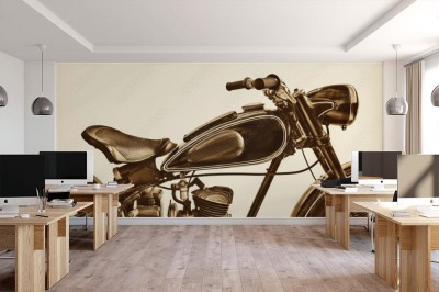 Fototapeta Motocykl w stylu vintage