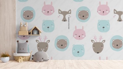 Tapeta dla dziewczynki w stylu skandynawskim