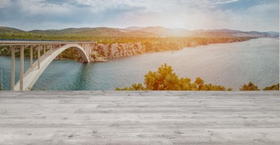 Fototapeta Sceniczny widok mostu w Chorwacji