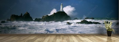 Fototapeta Latarnia morska na skałach