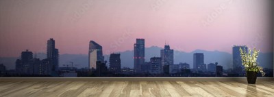 Fototapeta Mediolańska niebo nad panoramą miasta