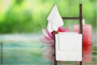 Fototapeta Spa i świeca