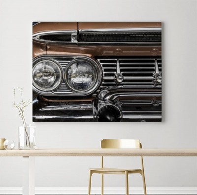 Obraz na płótnie Frontowy szczegół samochód w stylu vintage