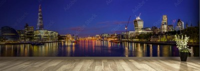Fototapeta Panorama Londynu w Nocy