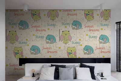 Naklejki na meble Śpiące Sowy