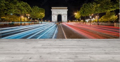 Fototapeta Łuk Triumfalny w panoramie Paryża