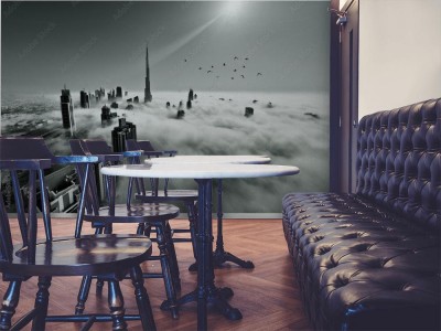 Fototapeta Panorama Dubaju we mgle