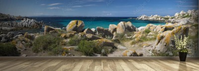 Fototapeta Wyspy Lavezzi Korsyka Południowa Panoramiczny widok