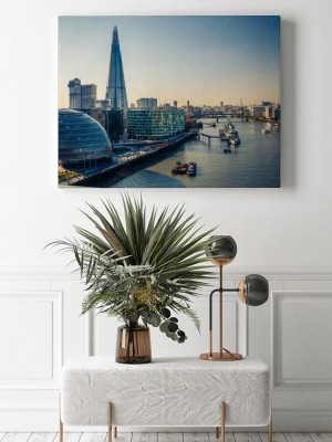 Obraz na płótnie Panorama Londynu z mostu nad Tamizą