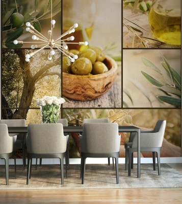 Fototapeta Oliwkowy kolaż