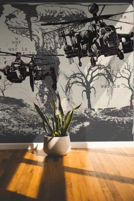 Fototapeta War Is - w stylu doodle