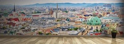 Fototapeta Widok z lotu ptaka - centrum Wiednia