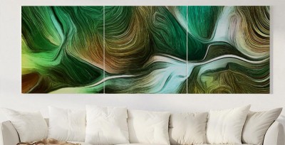 Obraz na płótnie Płynne linie ruchu zielonych kolorów