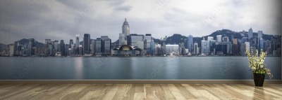 Fototapeta Hongkong - panorama architektury