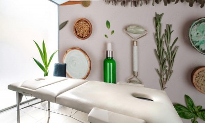 Fototapeta Nowoczesne kosmetyki i akcesoria