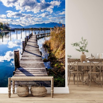 Fototapeta Stary drewniany pomost