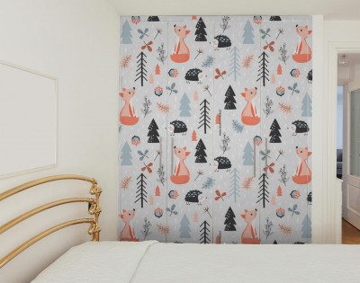 Naklejka na szafę skandynawska - Zwierzaki z kreskówek