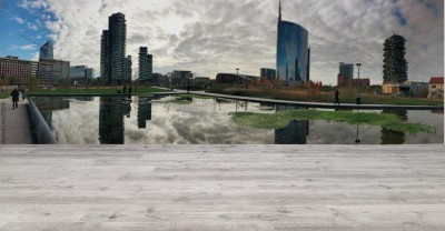 Fototapeta Biblioteka drzew w wieżowcu Milan Unicredit