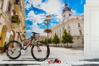 Fototapeta Rynek Starego Miasta i budynek ratusza w mieście Kalisz