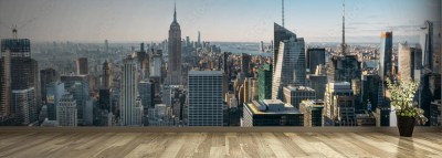 Fototapeta Widok dużych i spektakularnych budynków w Nowym Jorku