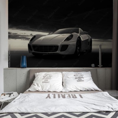 Fototapeta Samochód sportowy w ciemnym ujęciu