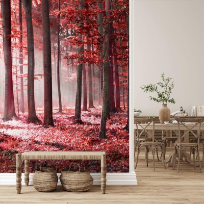 Fototapeta Abstrakcyjny czerwony las