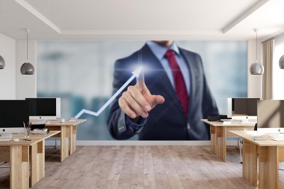 Fototapeta Człowiek z mapą sukcesu