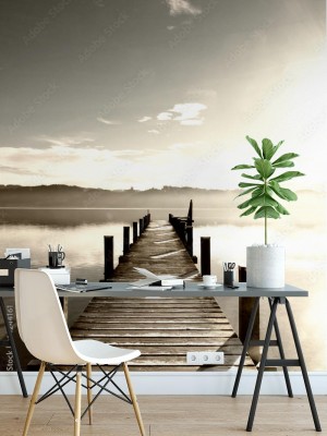 Fototapeta Drewniany pomost 3D