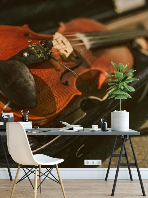 Fototapeta Skrzypce instrumentów muzycznych w footbear