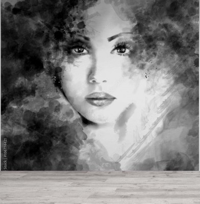 Fototapeta Abstrakcyjny portret pięknej kobiety