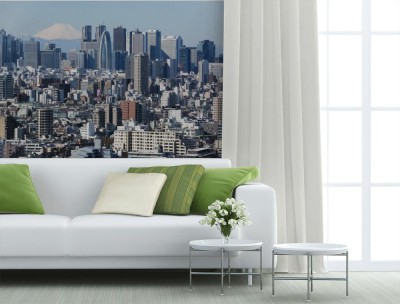 Fototapeta Wieżowce Fuji i Shinjuku oraz gęsty pejzaż miejski