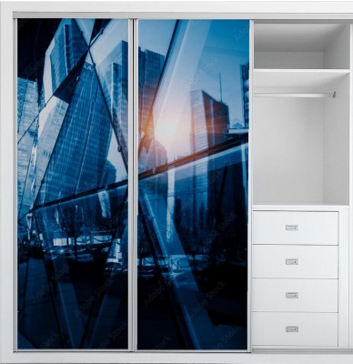 Naklejka na szafę Szklane domy