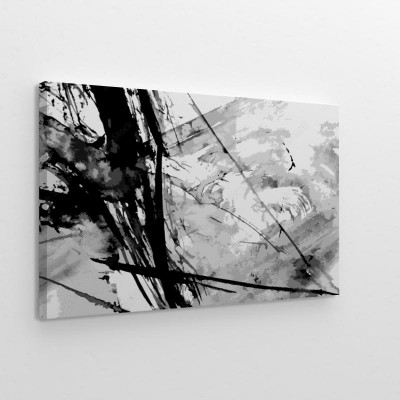 Obrazy do salonu czarno-biała abstrakcja