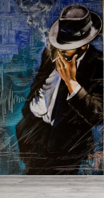 Fototapeta Portret mężczyzny z papierosem