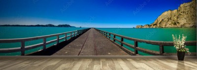 Fototapeta Zatoka Tolaga, molo 3D