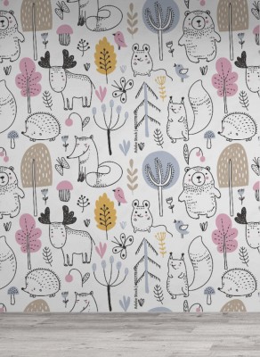 Fototapeta Zwierzęta w stylu doodles