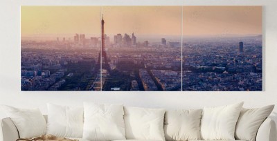 Obraz na płótnie Panorama Paryża o wschodzie słońca