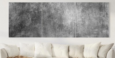 Obrazy do salonu z jasno szarym starym betonem dekoracyjnym