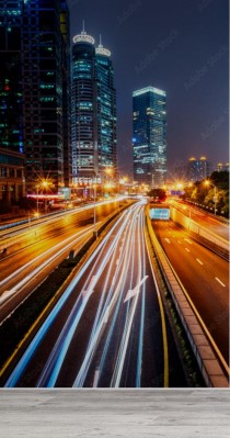 Fototapeta Azjatyckie miasto nocą