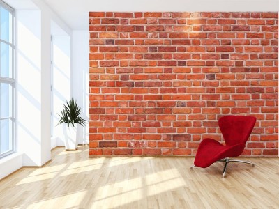 Fototapeta Czerwony ściana z cegieł - tekstury w stylu grunge