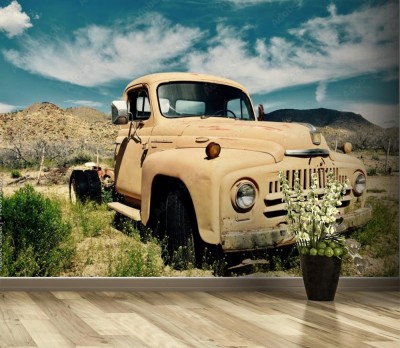 Fototapeta Wrak Oldtimera wzdłuż Route 66 w Arizonie