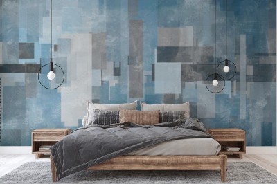 Fototapeta Geometryczna abstrakcja w kolorze niebieskim