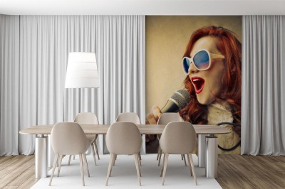 Fototapeta Świetna piosenkarka