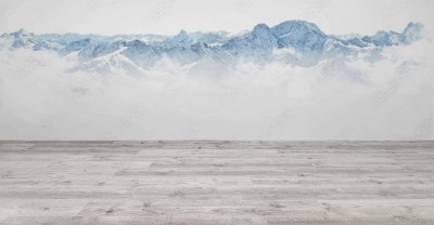 Fototapeta Panorama gór zimowych na Kaukazie