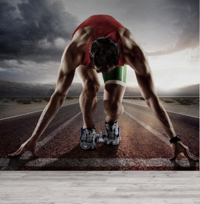 Fototapeta Tło sportowe  Biegacz